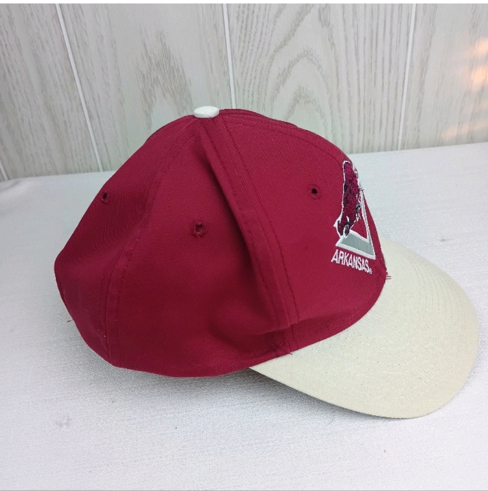 Arkansas Razorback Falcon Headwear Embroidered Logo Cap Hat Adjustable Strap. - Picture 7 of 12
